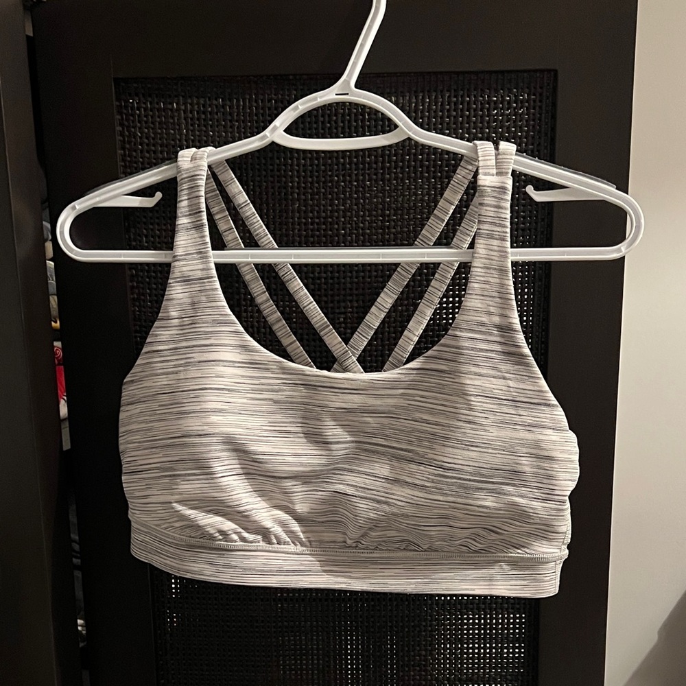 Lululemon Athletica Striped Black and White Sports Bra